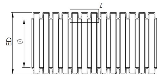 WISKA Wellrohr PA6 UL94-V2  BCAV-S-23-BK 
