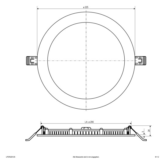EVN LED Einbaupanel           LPDR220125 