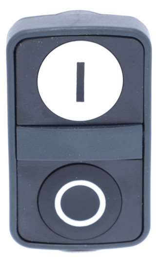 Drucktaster Front 2f sw/ws Ø22,5mm IP66 rechteck Tastend