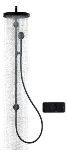 hansgrohe Fertigmontageset Axor One UP-Thermostatmodul, 3 Verbraucher, mattschwarz