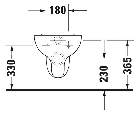 Duravit Wand-Tiefspül-WC Duraplus Hornberg 36 x 53 cm, 6,0 l, pergamon
