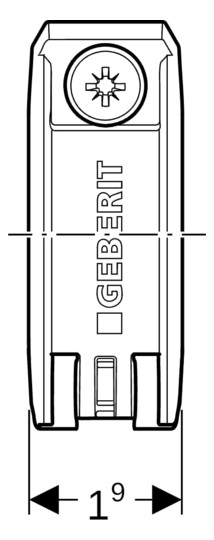 Geberit Fixpunktbefestigung FlowFit 32 mm, Breite 56 mm, 1-teilig
