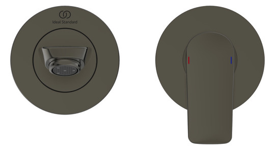 Ideal-Standard Fertigmontageset Connect Air für UP-Wand-Waschtisch-Einhebelmischer, 5I/min, Ausladung 185 mm, magnetic grey