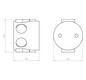 Schallschutzdose UP Ø60x60mm Kst IP2X Ger/VerbDose/kast rnd