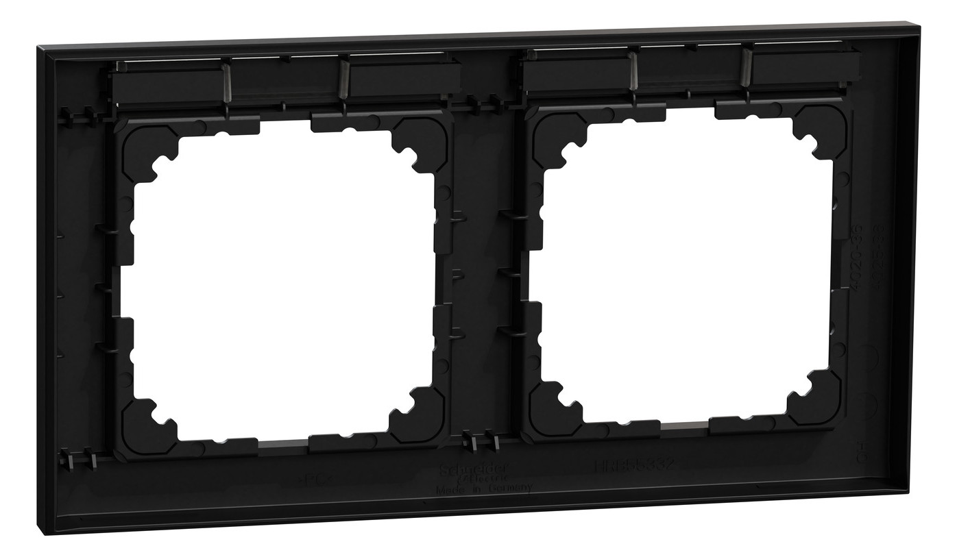 Rahmen 2f sw mt horiz BSF Kst Thermopl Textfeld/Beschriftungsfläche