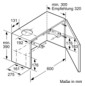 Dunstabzugshaube Flschirm 600mm si B LED 67dB 389cbm/h Ø120-150mm 3st Abl/Uml