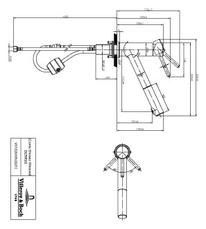 V&B Spültisch-Einhebelmischer Como Window 8,6 l/min, umlegbar, ausziehbar, Edelstahl anthracite