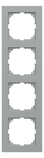 Rahmen 4f alu mt M-Pure Kst f.GEB-K Unterputzmontage Thermopl
