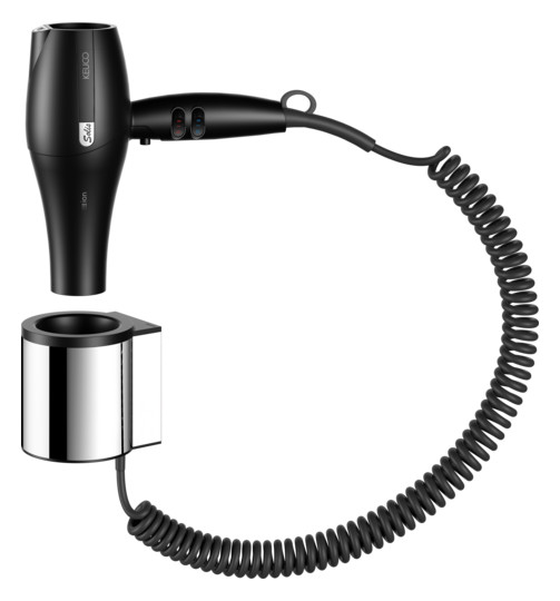 KEUCO Haartrockner Plan 230 V, 3 Heizstufen, verchromt / schwarz