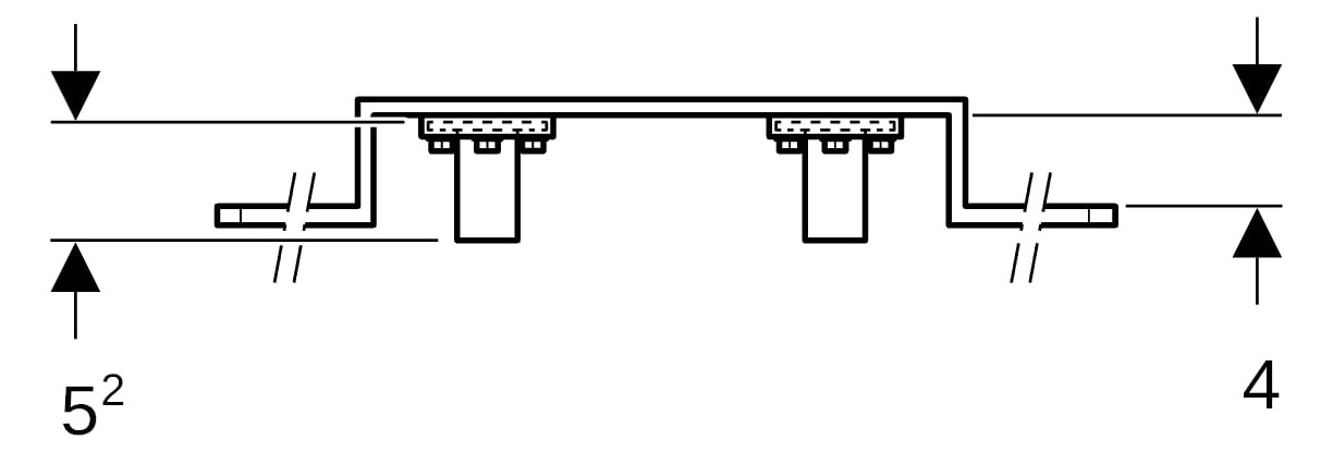 Geberit Anschlusswinkel FlowFit Ø 20 mm x Rp 1/2, AD 10 cm, 90Grad, 2-fach, vormontiert