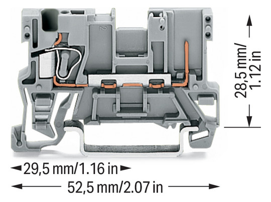 Reihenklemme 0,08-4qmm Serie 769 1Etage 2kl gr 32A Hutschiene TH35