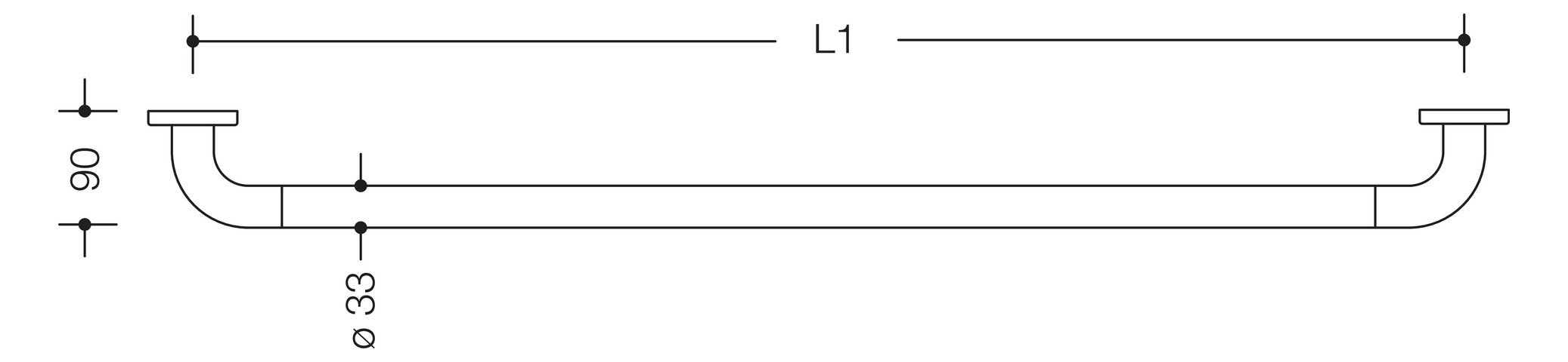 HEWI Badetuchhalter 477 Maßanfertigung, lichtgrau, Stahleinlage