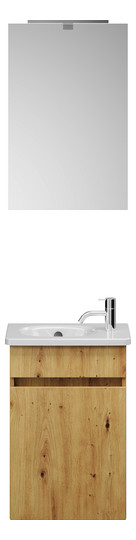 Burgbad Waschtisch-Kombination Rocio 45,5x198x29cm, mit Spiegel, Eiche Dekor Urban