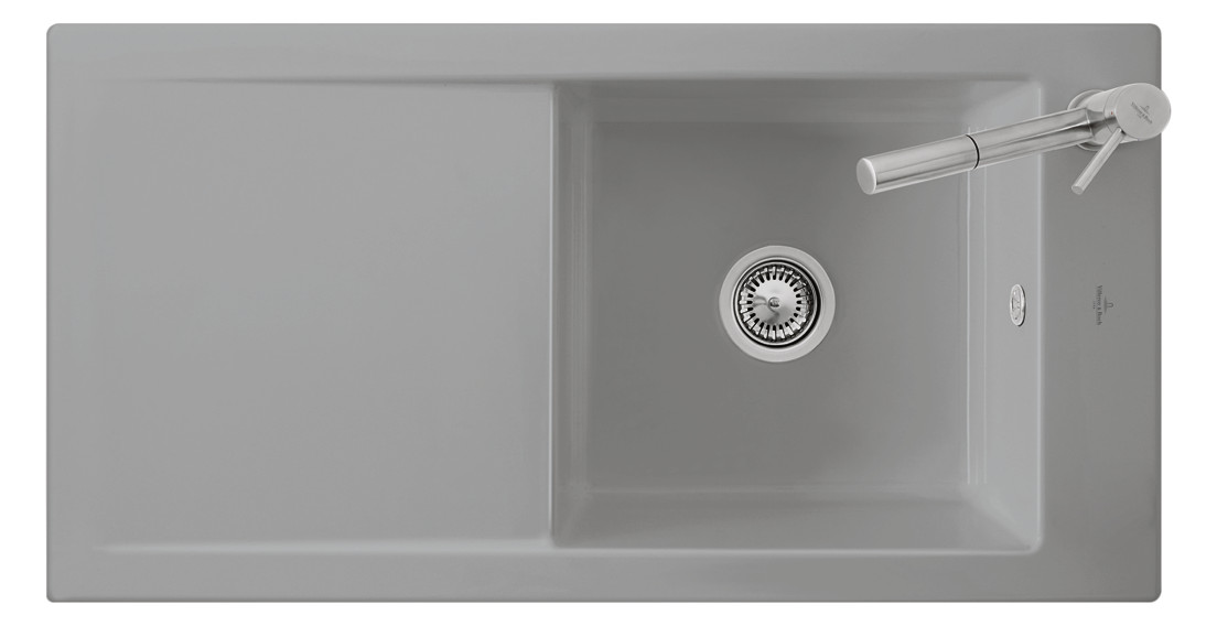 V&B Spüle Timeline 60 mit Ablaufgarnitur, mit Handbetätigung, timber CeramicPlus