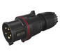CEE-Stecker 5p 32A IP54 400V/rt 6h Schraubkl Kst Knickschutztülle