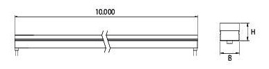 LED-Lichtband 15W/m rgbw 2700K 96Stk/m IP67 LED nicht austauschbar 10000mm DC