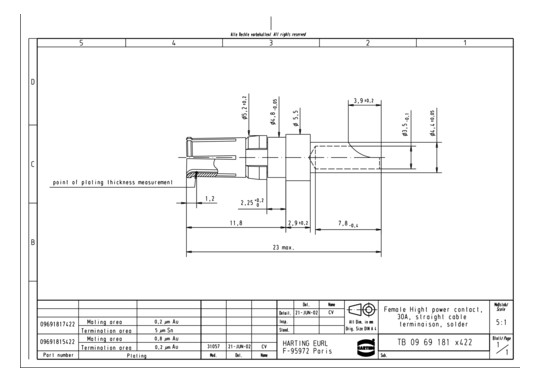 HART D SUB MIXED FE 30A S    09691817422 