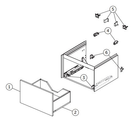 Ideal-Standard Waschtisch-Unterschrank Conca 1 Auszug, 60 x 50,5 x 37 cm, Eiche geflammt Furnier