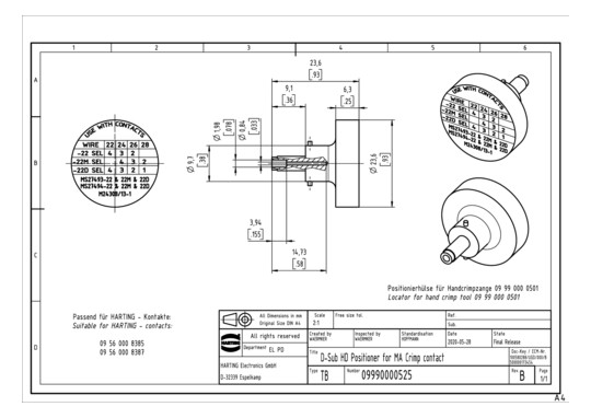 HART D SUB HD Positioner for 09990000525 