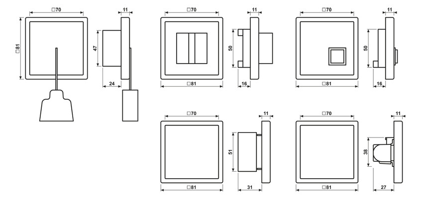 Komplettset f.Beh aws LS / LS 990 RAL9010 glz