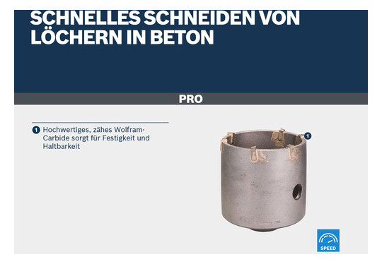 SDS-Bohrkrone Hartmetall Ø40x50mm