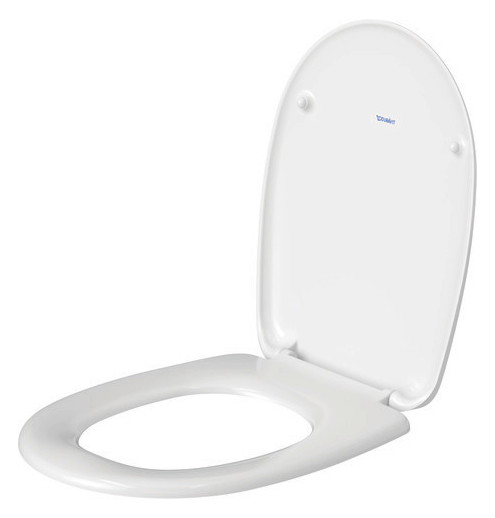 Duravit WC-Sitz Duraplus ohne Absenkautomatik, Scharniere Kunststoff, weiß