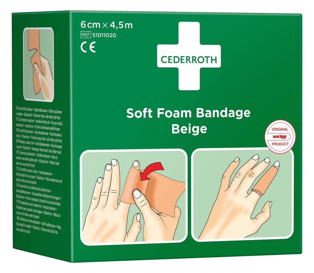 Bild Schaumbandage, beige, 6cm x 4,5m - CEDERROTH-1