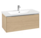 V&B Waschtisch-Unterschrank Subway 3.0 97,3x42,9x47,8cm, ohne LED/Griff Aluminium glänzend, nordic oak