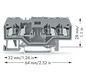 Reihenklemme 0,08-2,5qmm Serie 280 10A 1Etage 3kl gr Hutschiene TH35