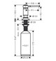 hansgrohe Spülmittelspender Einbauversion, Ausladung 91mm, chrom