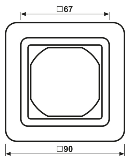 Einbaurahmen 1f aws glz CD / CD 500 Kst f.GEB-K Unterputzmontage Thermopl