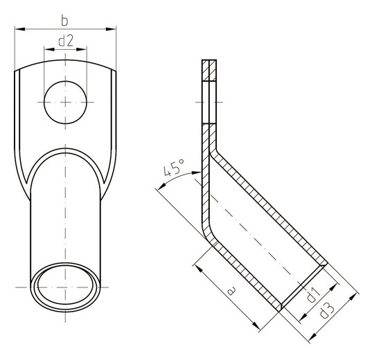 Intercable ICR16845 Winkelrohrkabelschuh 