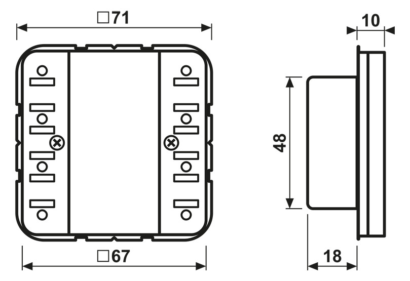 Tastsensor KNX CD UP perlmutt 4f 8pkt
