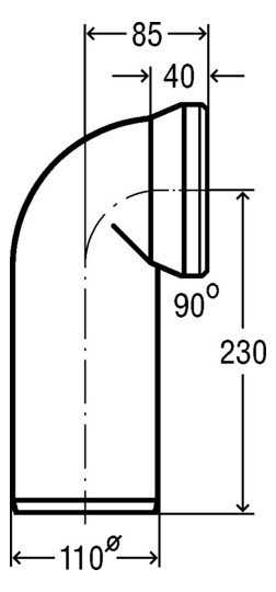 100X90 GRAD-ANSCHLUßBOGEN MOOSGRÜN