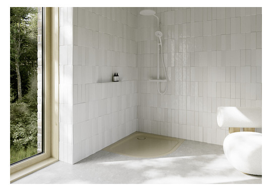 Duschwanne BetteCorner 5401 80x90x3,5cm, Glasur, sand