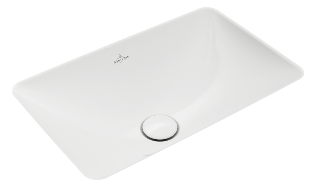 V&B Unterbauwaschbecken Loop & Friends ohne Hahnlochbank, mit Überlauf, 51 x 34 cm, stone white C-plus