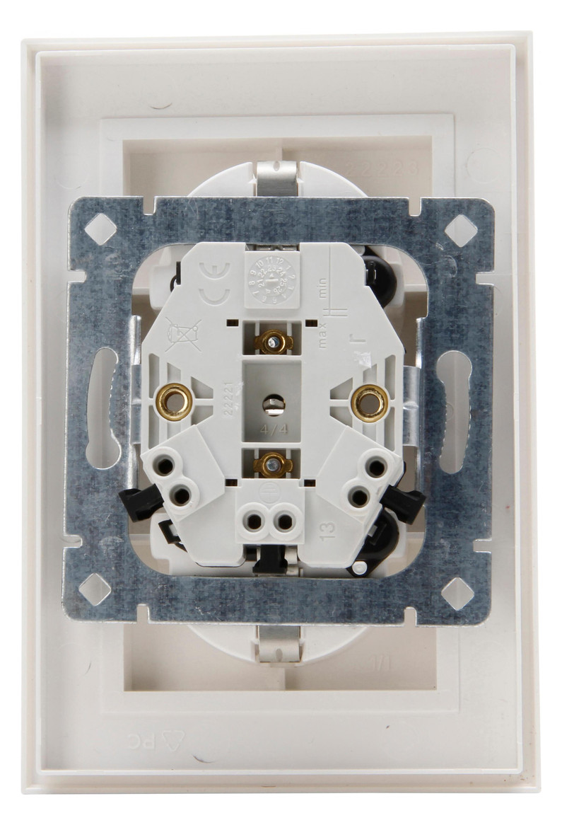 Steckdose 2f rws glz UP IP20