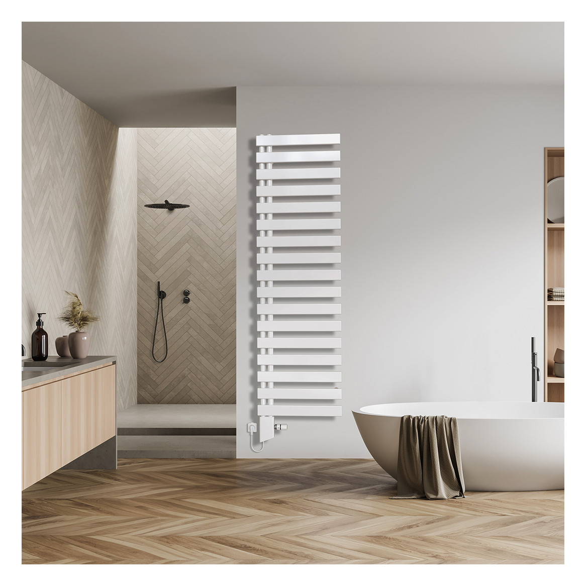 Zehnder Design-Heizkörper Roda Uno ROU-150-060, 1520 x 550 mm, grey Aluminium