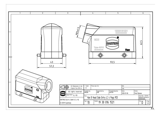 HART Tüllengehäuse M25       19300161521 