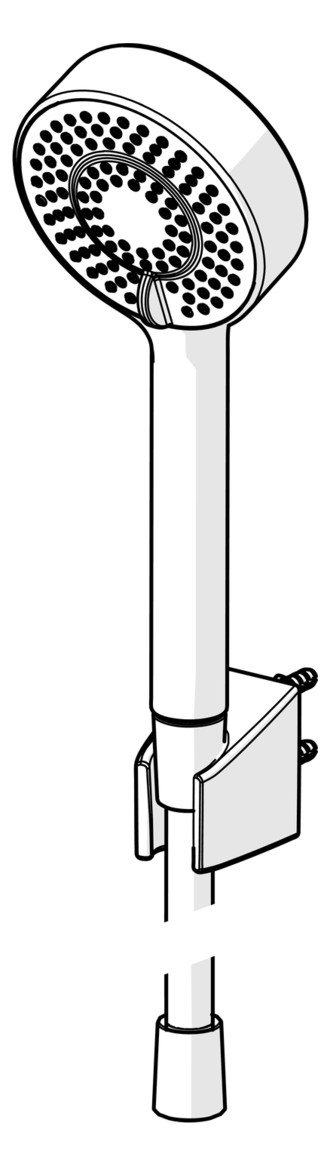 HANSA Wannenbrause-Set HANSABASICJET G 1/2, 3-strahlig, Wandmontage, chrom