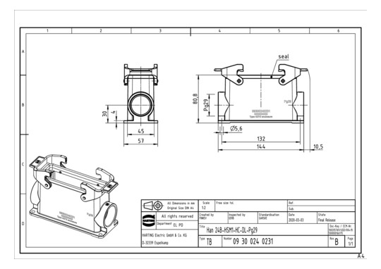 HART Sockelgehäuse           09300240231 
