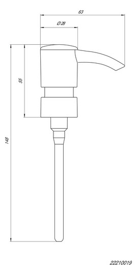 EMCO Dosierpumpe universal, Kunststoff/chrom, für Flüssigseifenspender