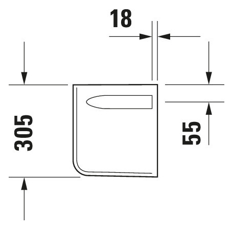 Duravit Halbsäule D-Code 24,5x26,8cm, weiß