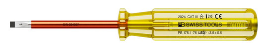 PB SWISS TOOLS-Phasenprüfer LED einpolig - 3,5x0,5x75mm