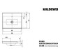 Kaldewei Aufsatz-Waschtisch PURO 3155, 90 x 46 cm, cool grey 30 Perl-Effekt, mit Überlauf, ohne Hahnloch