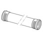 Geberit Rohr Silent PP DN 30, 1000 mm, mit 2 Muffen, schalloptimiert