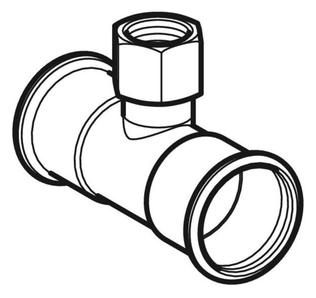 Geberit T-Stück Mapress Ø 15 mm x Rp 1/2, mit Innengewinde Rotguss, Kupfer