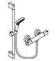 hansgrohe Brausesystem Crometta 959 mm Brausestange, weiß/chrom, Vario, mit Thermostat, 13,8 l/min