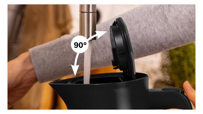 Wasserkocher 1,7l Edst DesignLine 2400W sw Anzeige:außen m.Sieb