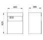 KEUCO Waschtisch-Unterschrank Stageline 46x62,5x38cm, mit Elektrik, links, Dekor Vulkanit, Glas Vulkanit satiniert